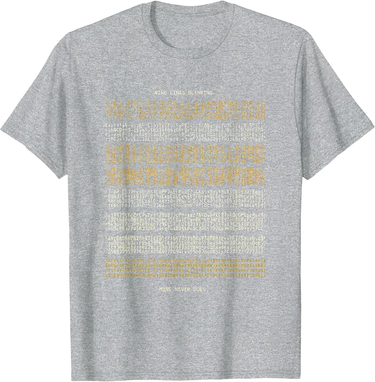 Men's Nine Lines Blinking Mine Never Does Tribute 911 Dispatcher T-Shirt - Heather Grey