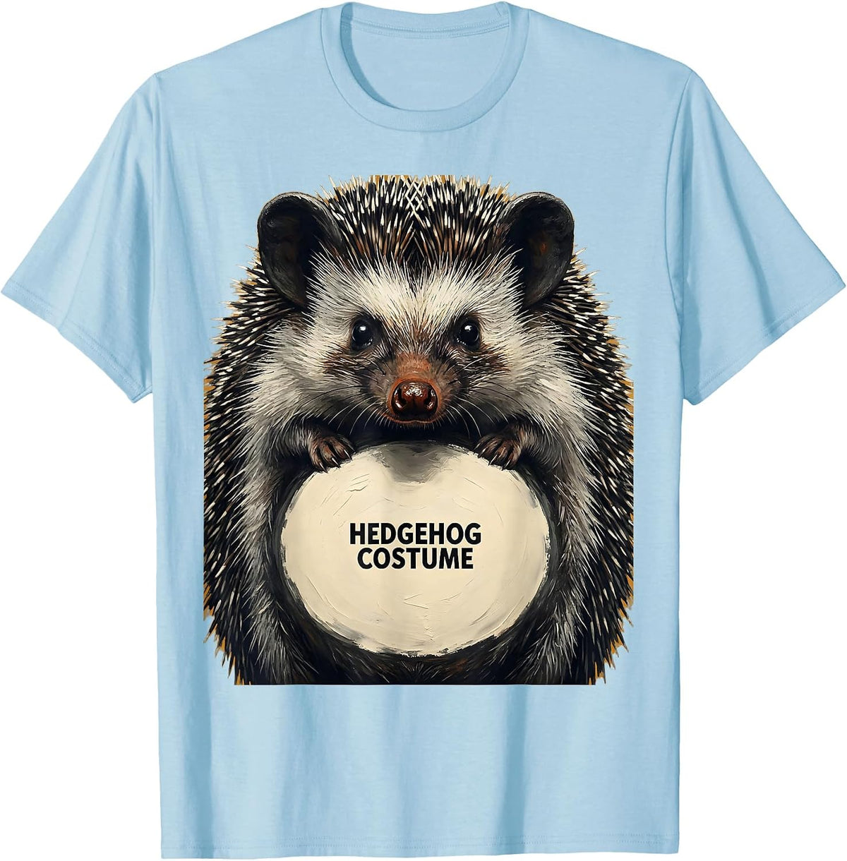 Men's Hedgehog Costume Funny Animal Halloween Party Costume T-Shirt - Baby Blue