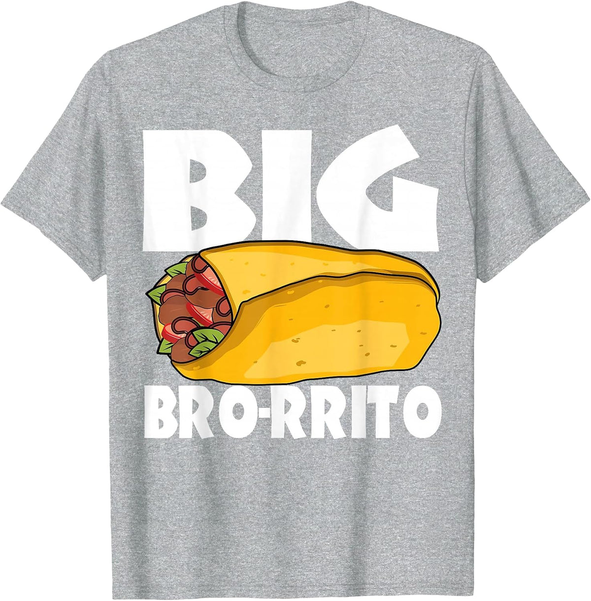 Big Burrito Mexican Food Cinco de Mayo T-Shirt - Heather Grey
