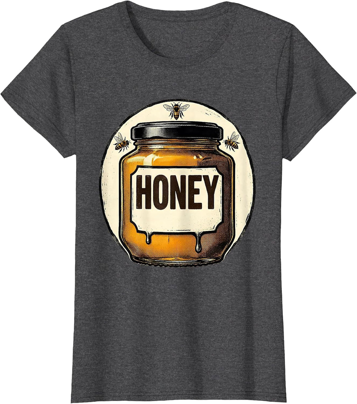Women's Honey Cute Honey Jar Bee Halloween Costume Matching Family T-Shirt - Dark Heather Grey