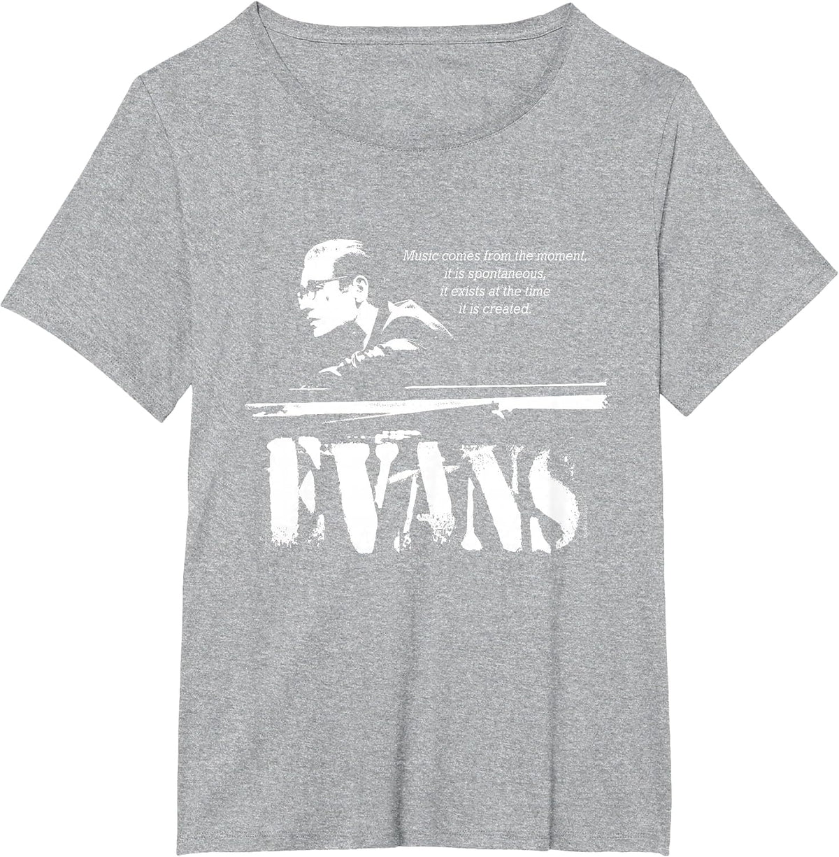 Evans Jazz Wisdom Pianist Musician (1 Colour) T-Shirt - Heather Grey