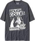 U.S.A. MAX-Heavyweight Punk Rock Animals Shaka Wear Oversized 7.5oz Cotton Tshirt - Rough Collie
