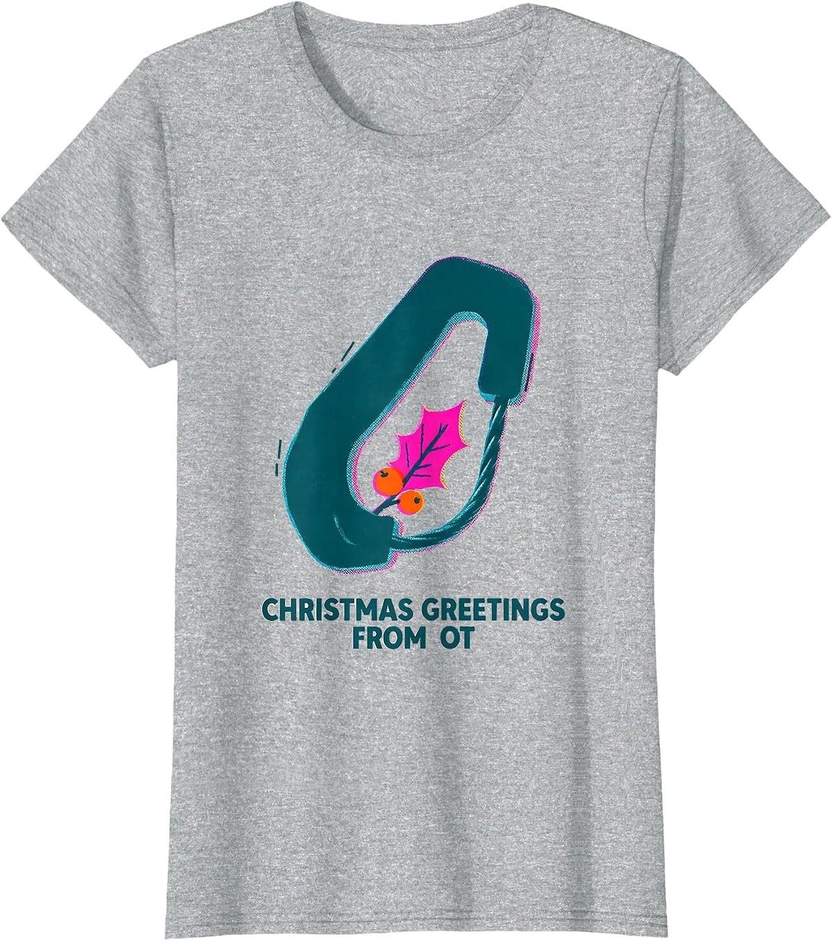 Christmas Greetings From OT Funny Occupational Therapy T-Shirt - Heather Grey