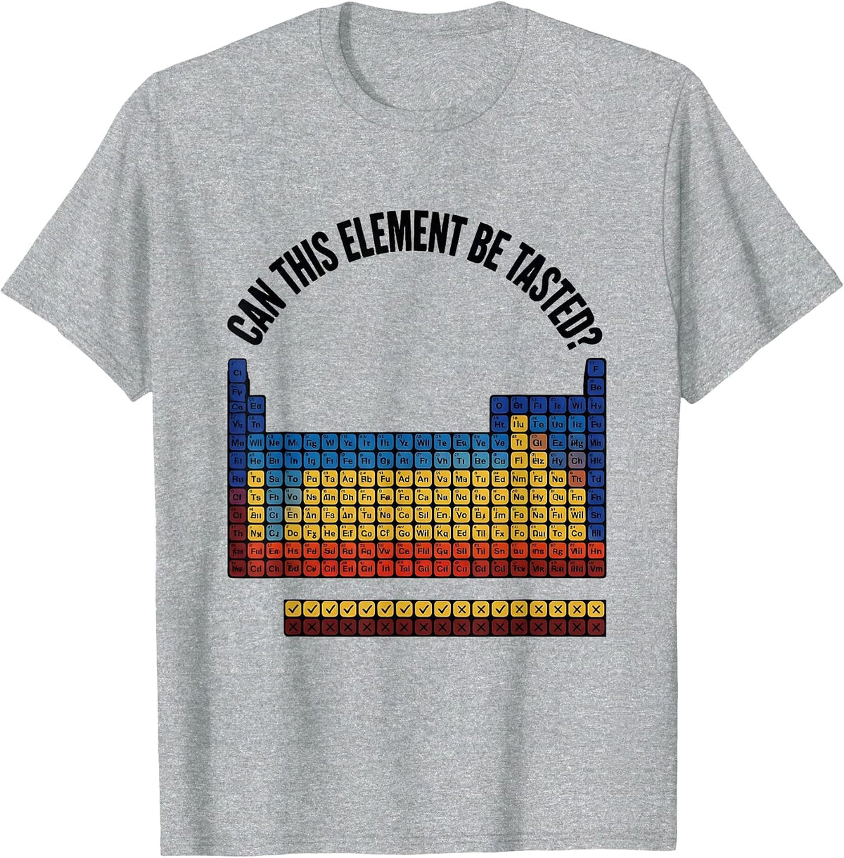 Men's Can This Element Be Tasted Funny Periodic Table Chemistry T-Shirt - Heather Grey