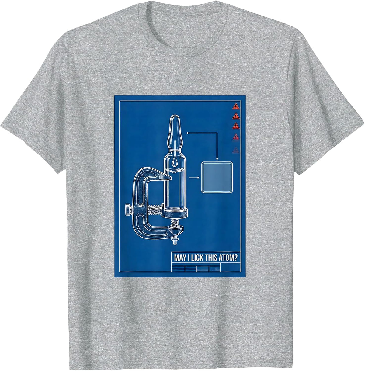 Men's May I Lick This Atom Funny Periodic Table Science Teacher T-Shirt - Heather Grey