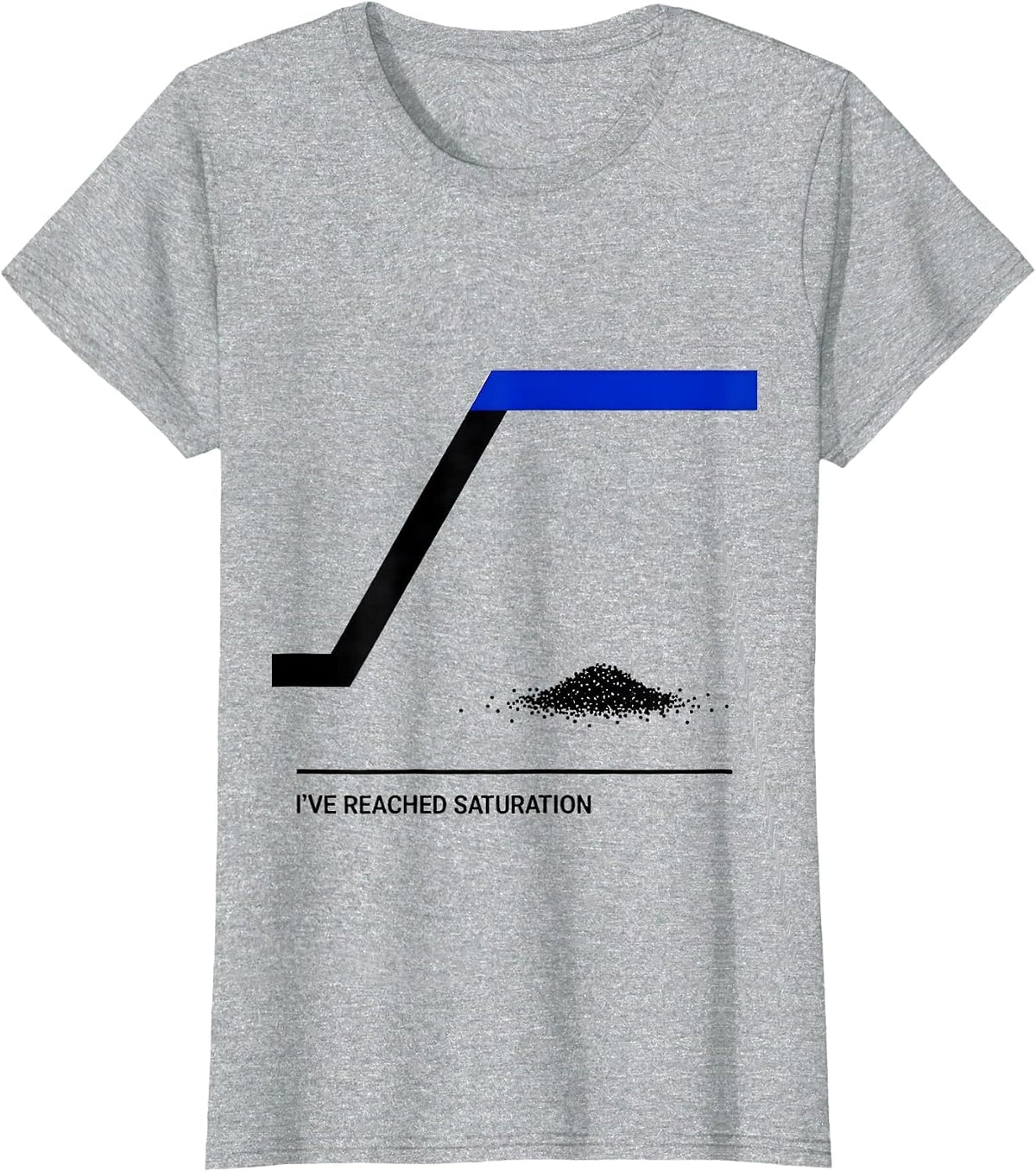 Women's I've Reached Saturation Funny Science Chemistry Nerd Humor T-Shirt - Heather Grey