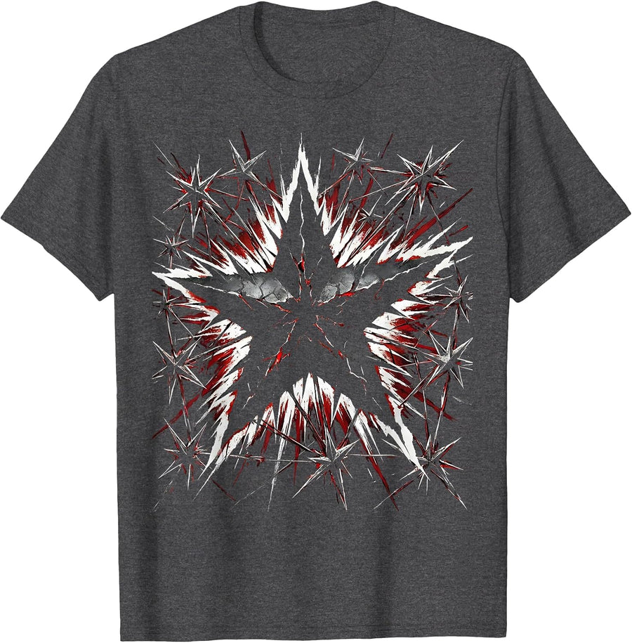 Men's Dark Star Constellation Celestial Night Sky T-Shirt - Dark Heather Grey