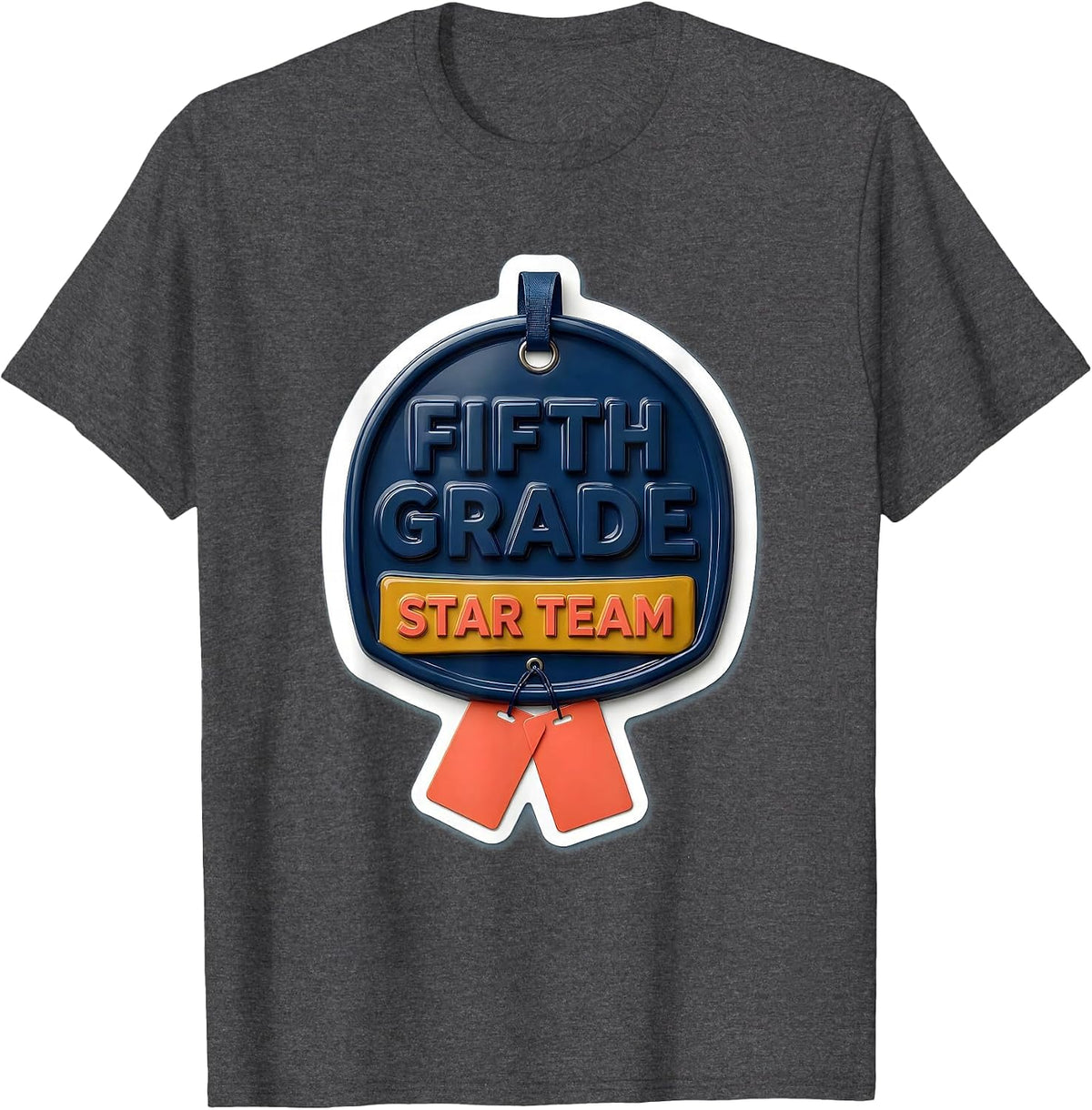 Fifth Grade Star Team Funny Teacher Back To School Pride T-Shirt - Dark Heather Grey