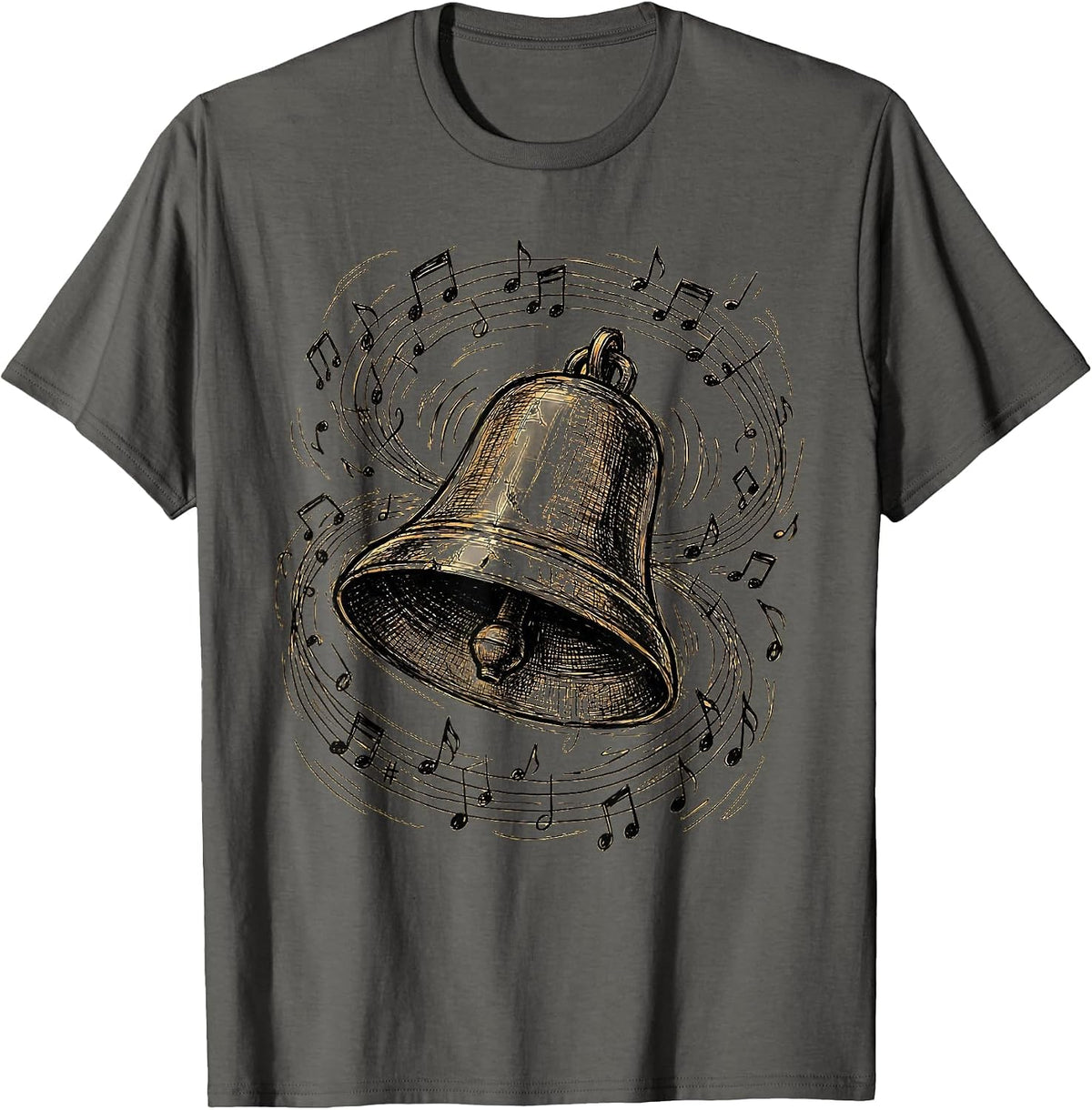 Men's 4th Grade Teacher School Bell Ringing Art T-Shirt - Asphalt Grey