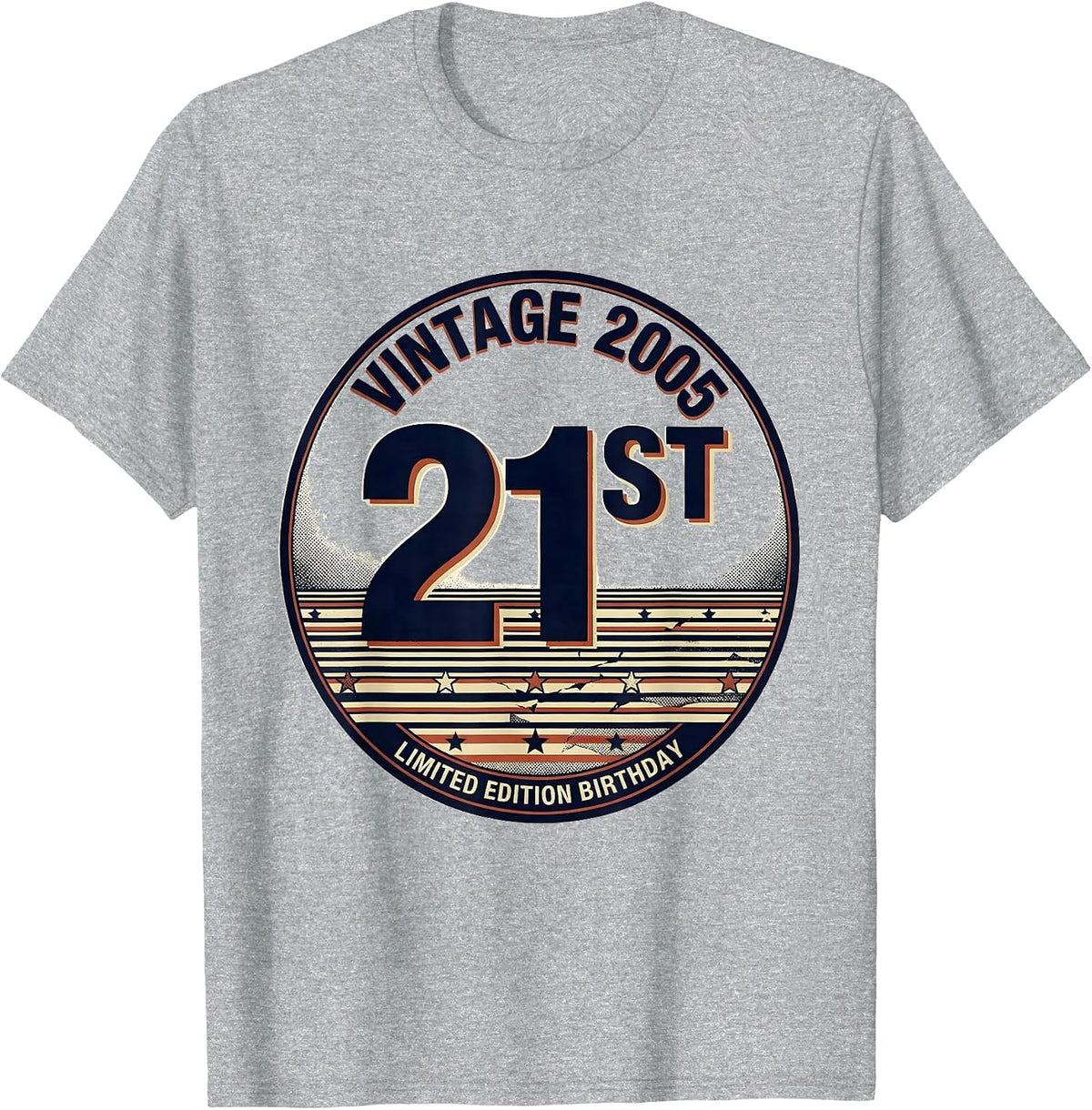 Men's Vintage 2005 Limited Edition 21st Birthday T-Shirt - Heather Grey