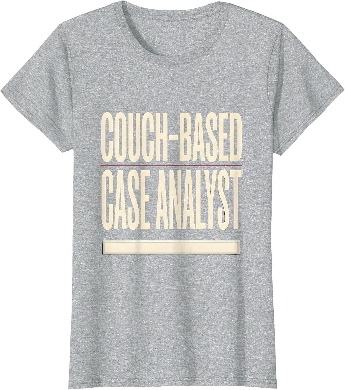Women's Couch-Based Case Analyst Funny True Crime Fan Couch Humor T-Shirt - Heather Grey