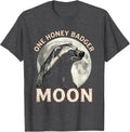 Men's One Honey Badger Moon Funny Small Mammal Pet Lover Meme T-Shirt - Dark Heather Grey