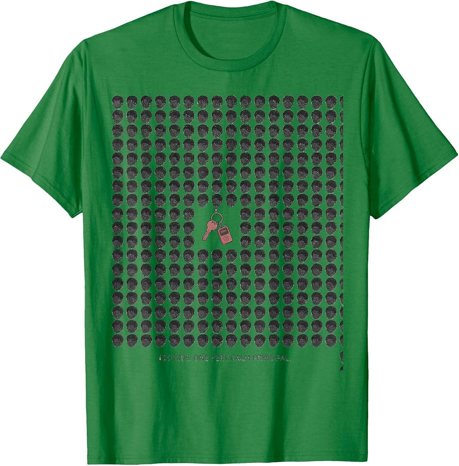 Men's 600 Kids One Very Calm Principal Funny School Leader T-Shirt - Kelly Green