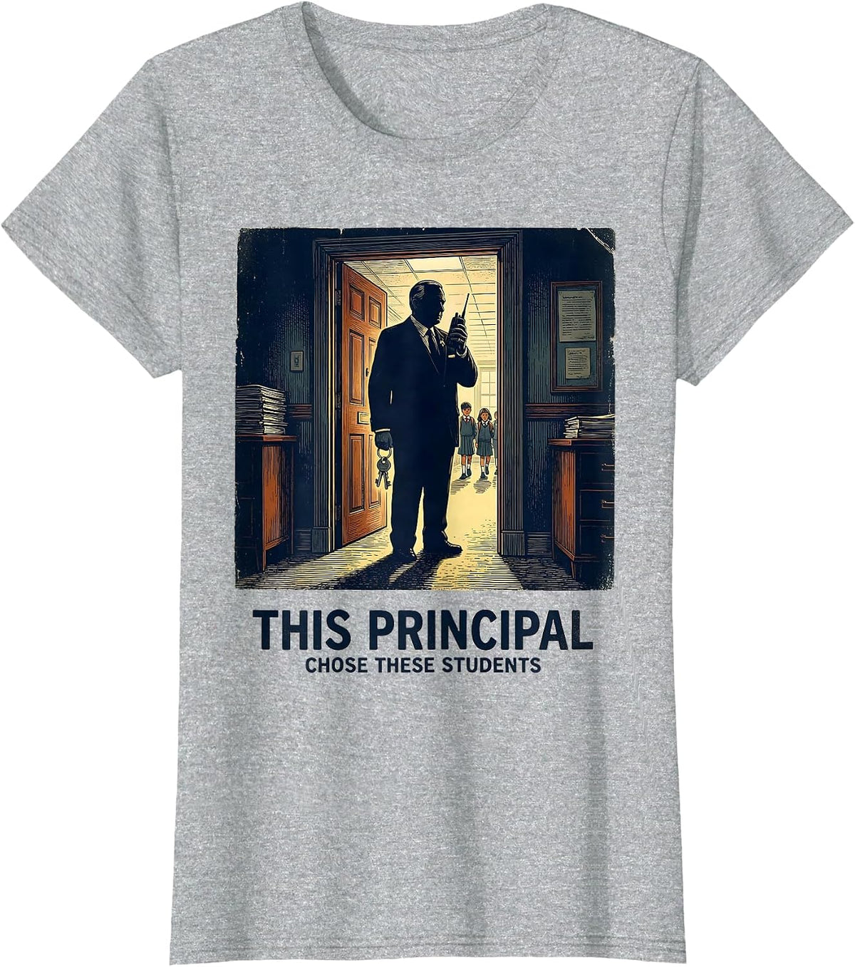 Women's This Principal Chose These Students Vintage Principal T-Shirt - Heather Grey