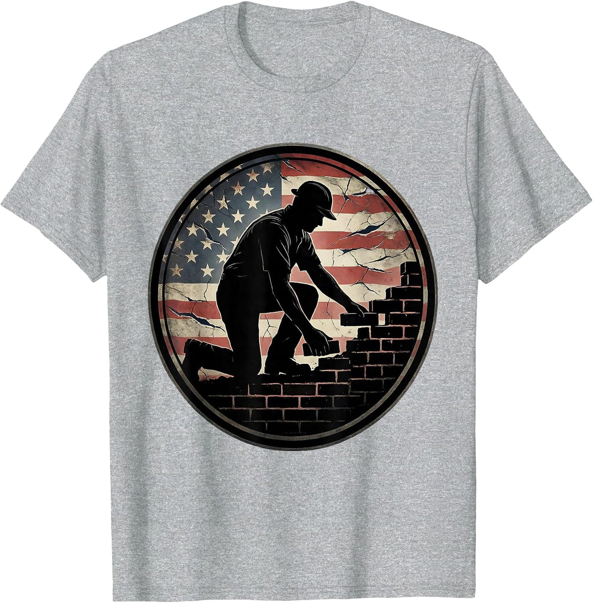 Men's We The People Bricklayer Rising Wall Graphic T-Shirt - Heather Grey