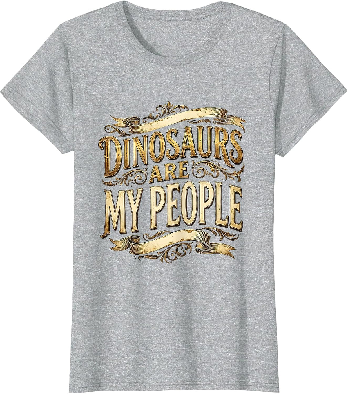 Dinosaurs Are My People Boys Dino Lover Design T-Shirt - Heather Grey