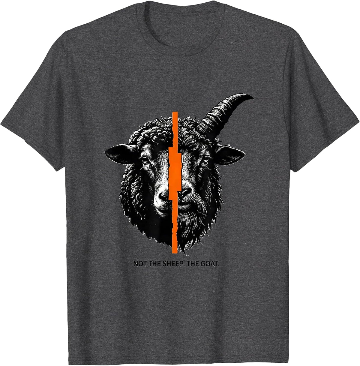 Men's Not The Sheep The Goat Funny Farm Animal Goat Lover Gift T-Shirt - Dark Heather Grey