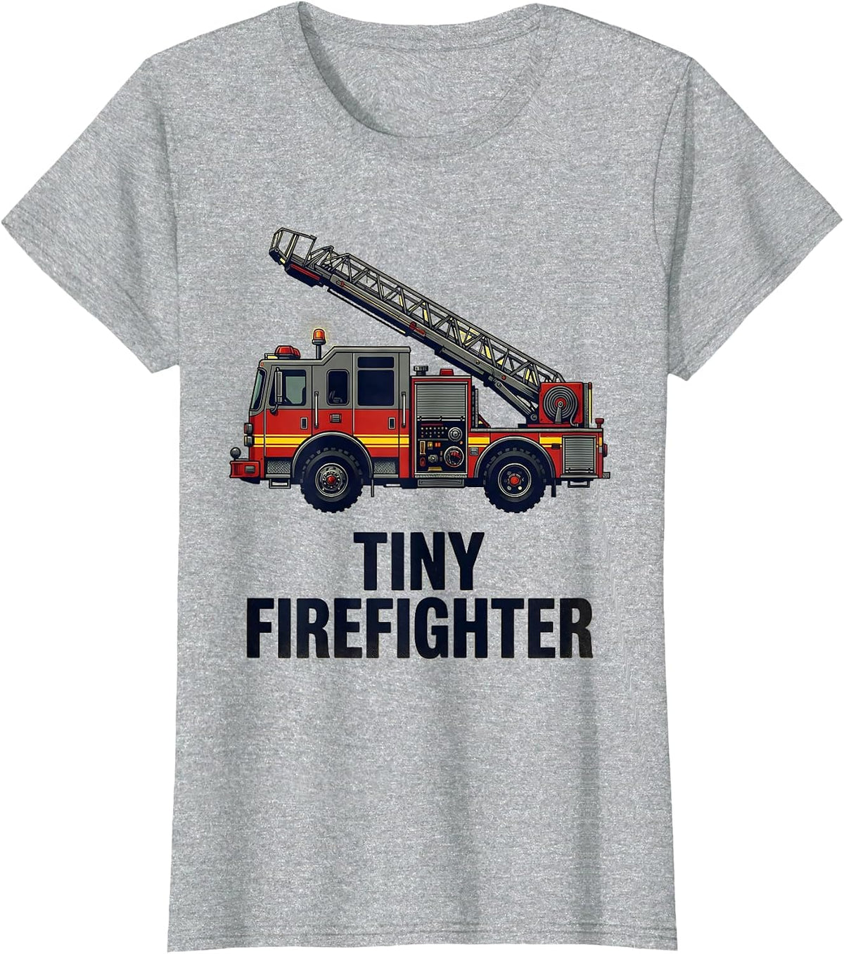 Women's Tiny Firefighter Cute Fire Truck Toddler Future Firefighter T-Shirt - Heather Grey