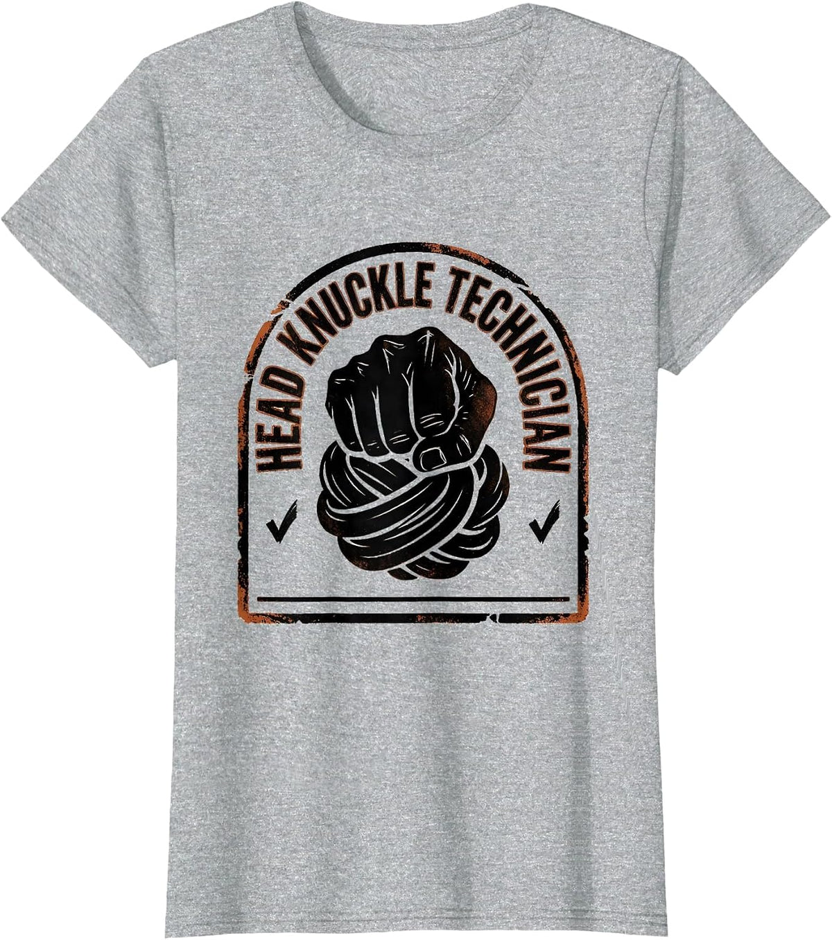 Head Knuckle Technician Funny Massage Therapist Occupational T-Shirt - Heather Grey