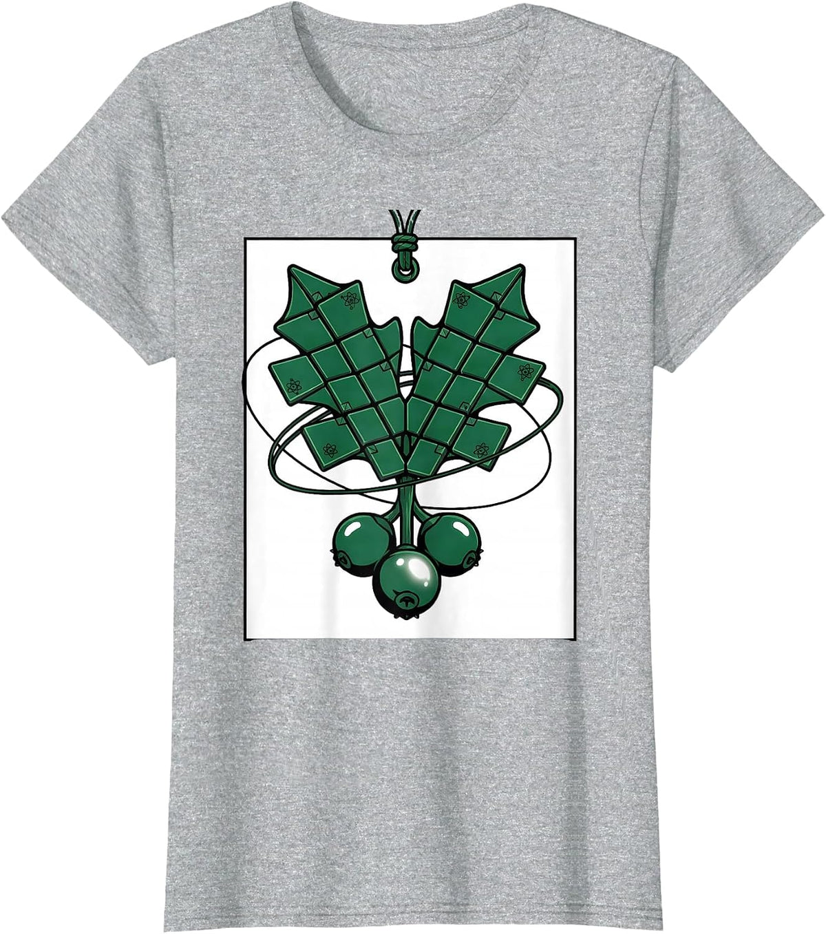 Mistletoe Sprig Periodic Table Chemistry Pun Science Nerd T-Shirt - Heather Grey