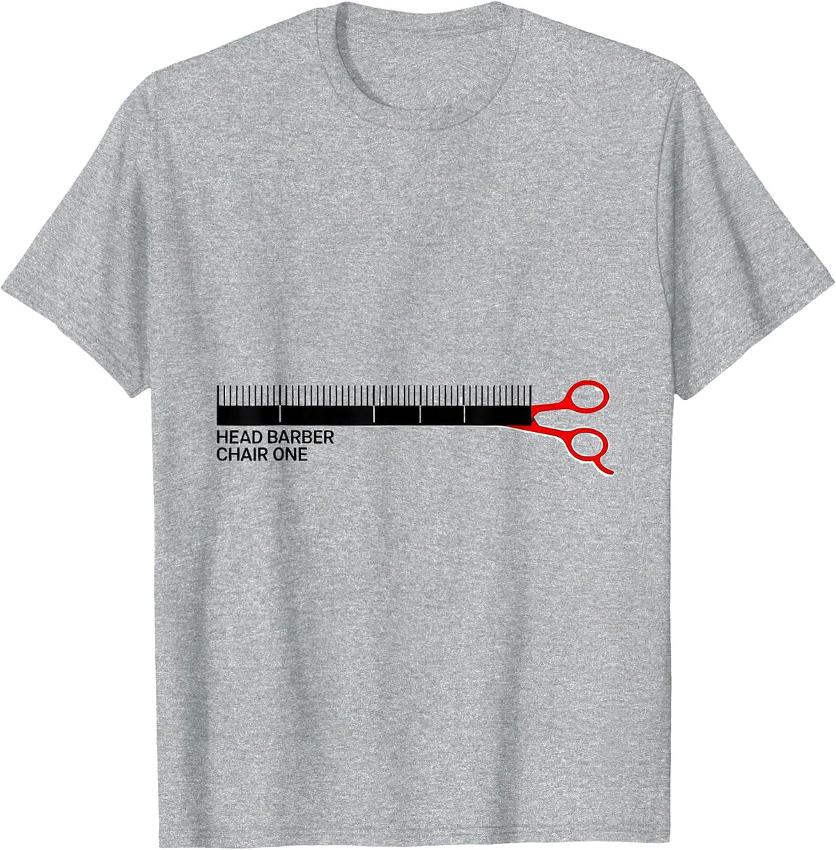 Men's Head Barber Chair One Funny Hairdresser Barber Gift T-Shirt - Heather Grey