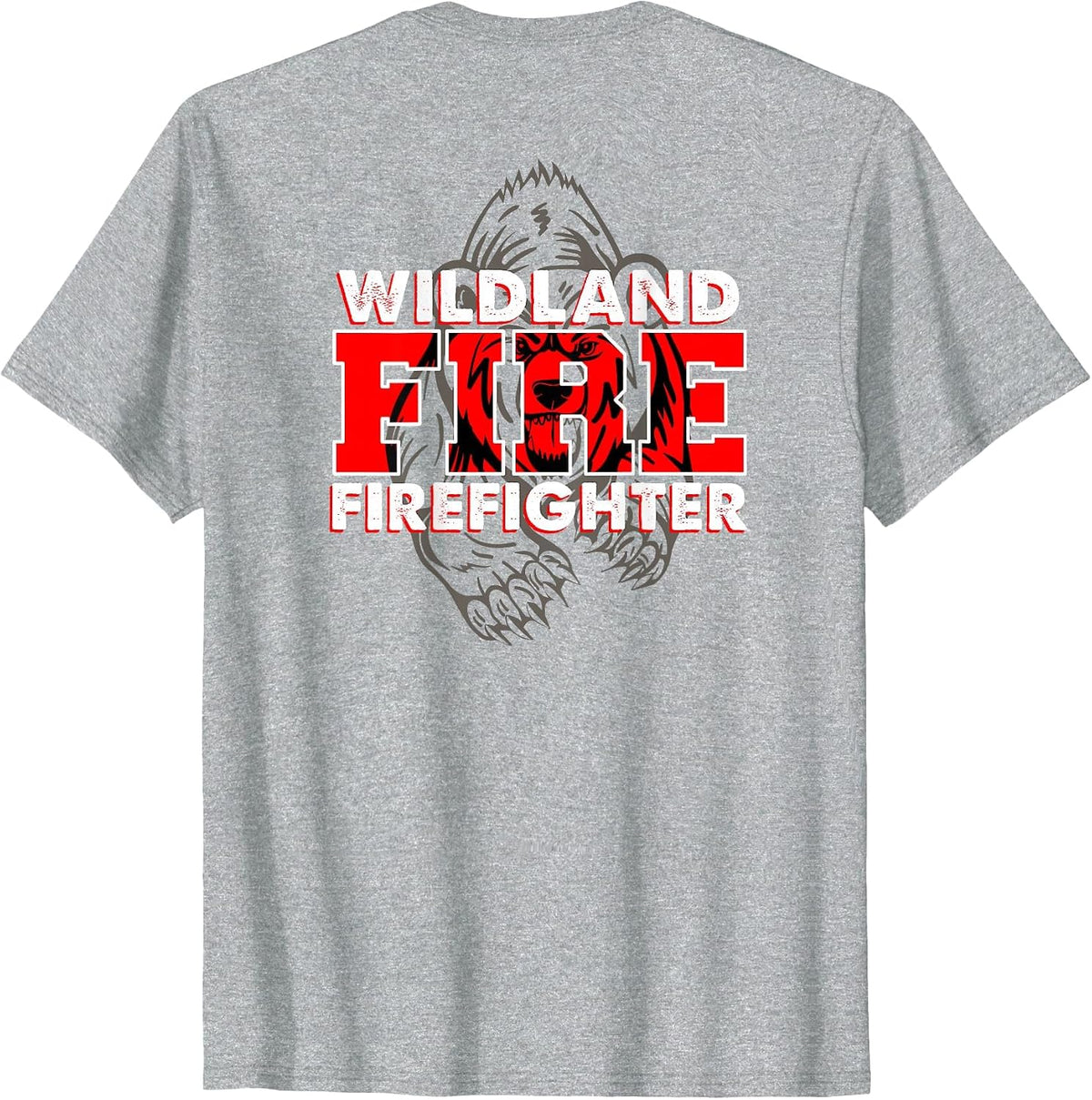 Wildland Fire Rescue Department Firefighters Firemen Uniform T-Shirt - Heather Grey