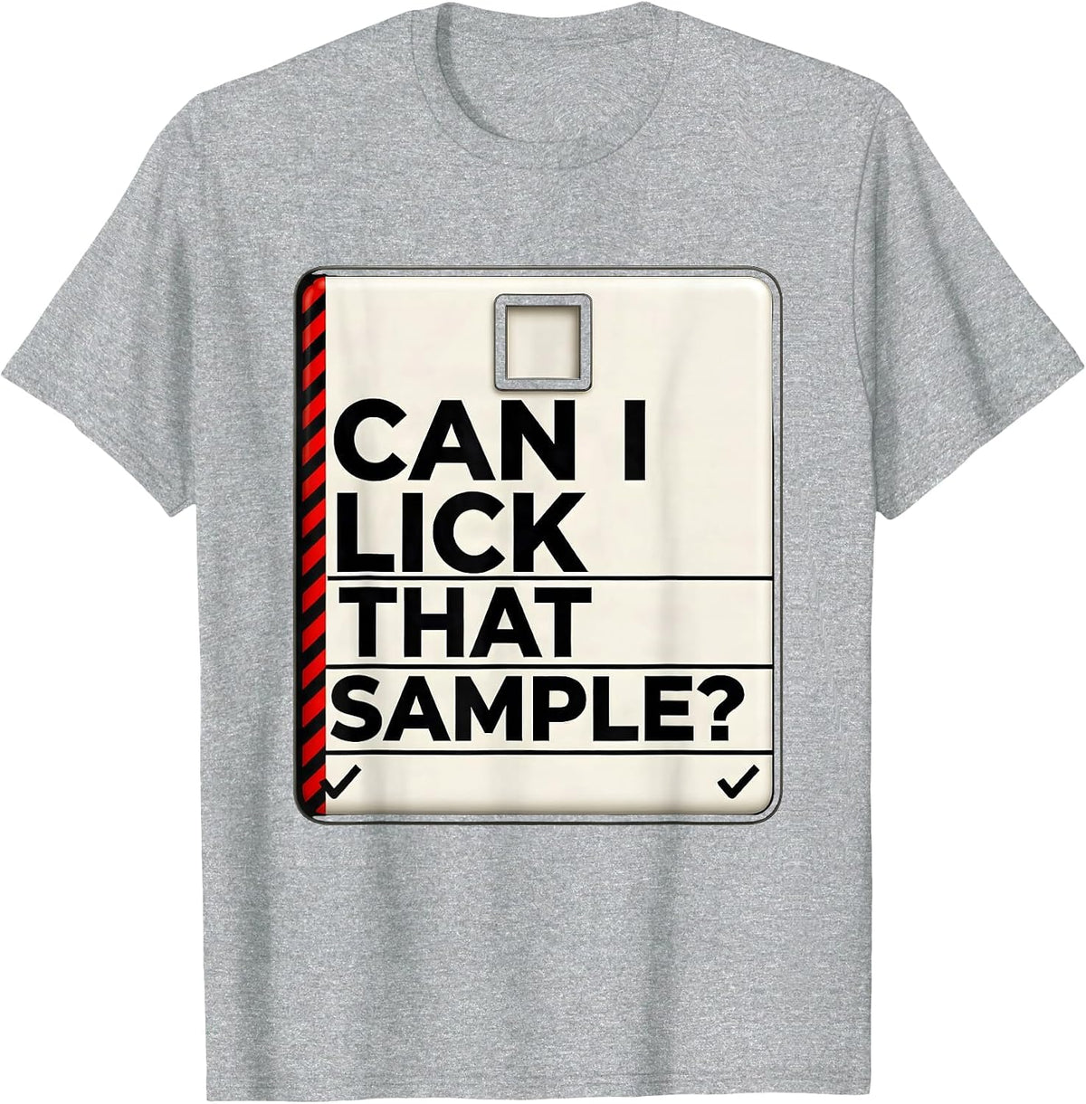 Men's Can I Lick That Sample Funny Periodic Table Science Teacher T-Shirt - Heather Grey