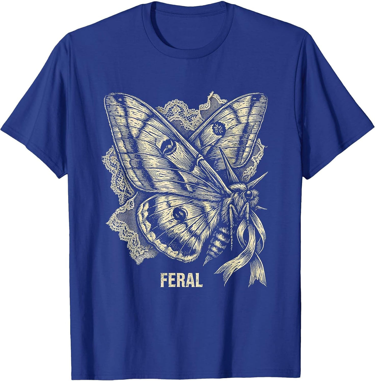 Men's Feral Fairy Grunge Y2K Grunge Alt Gothic Vintage T-Shirt - Royal Blue