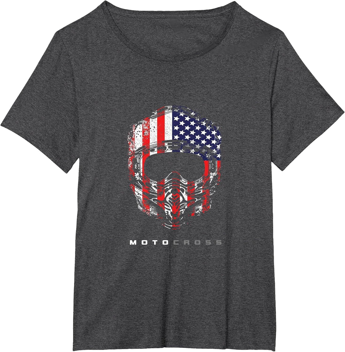 American Dirt Bike Motocross Apparel - Motocross Dirt Bike T-Shirt - Dark Heather Grey