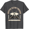 Men's Certified Section Timekeeper Distressed Drummer Drumline T-Shirt - Dark Heather Grey