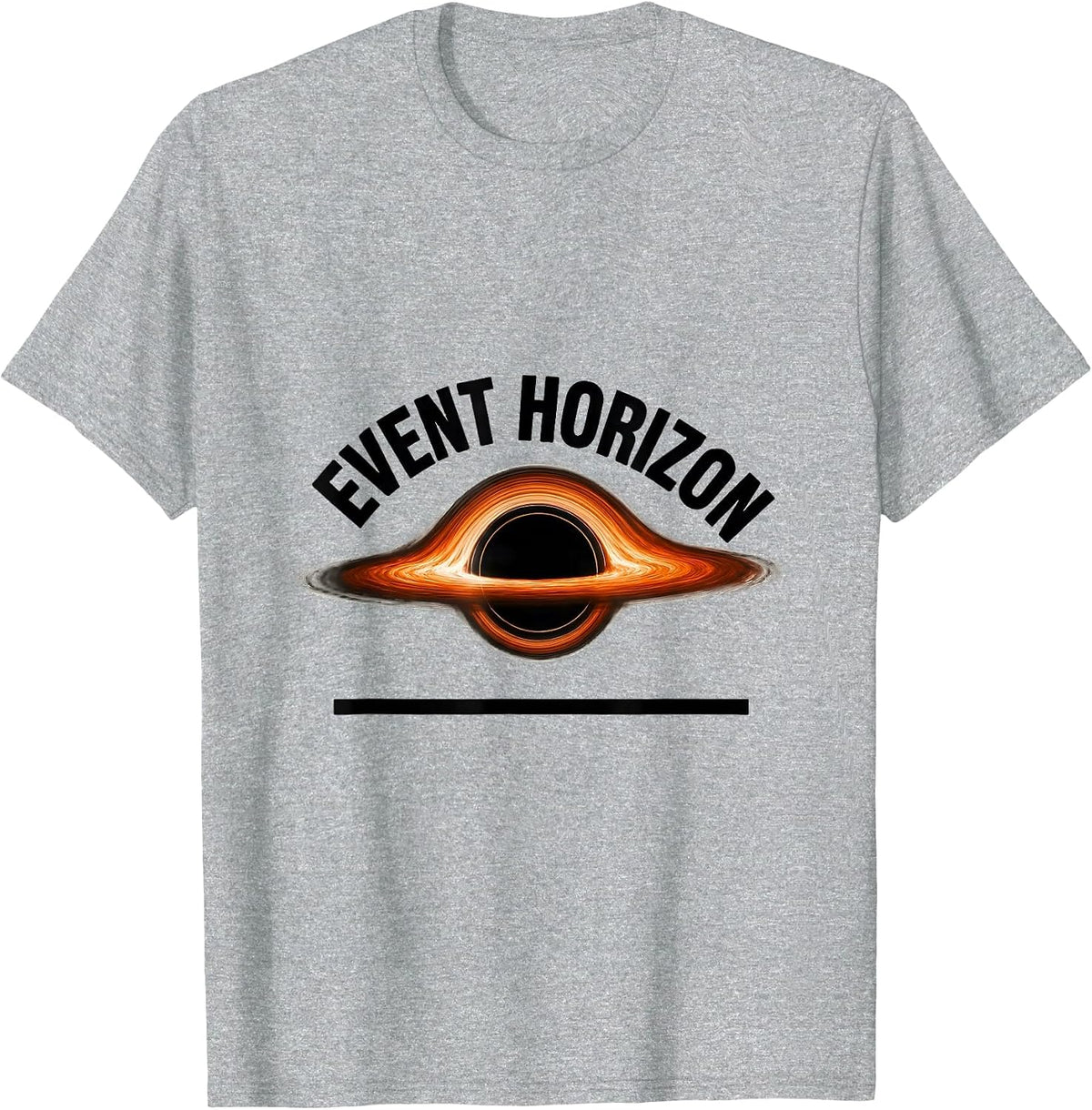 Men's Event Horizon Minimalist Astrophysics Science Student T-Shirt - Heather Grey