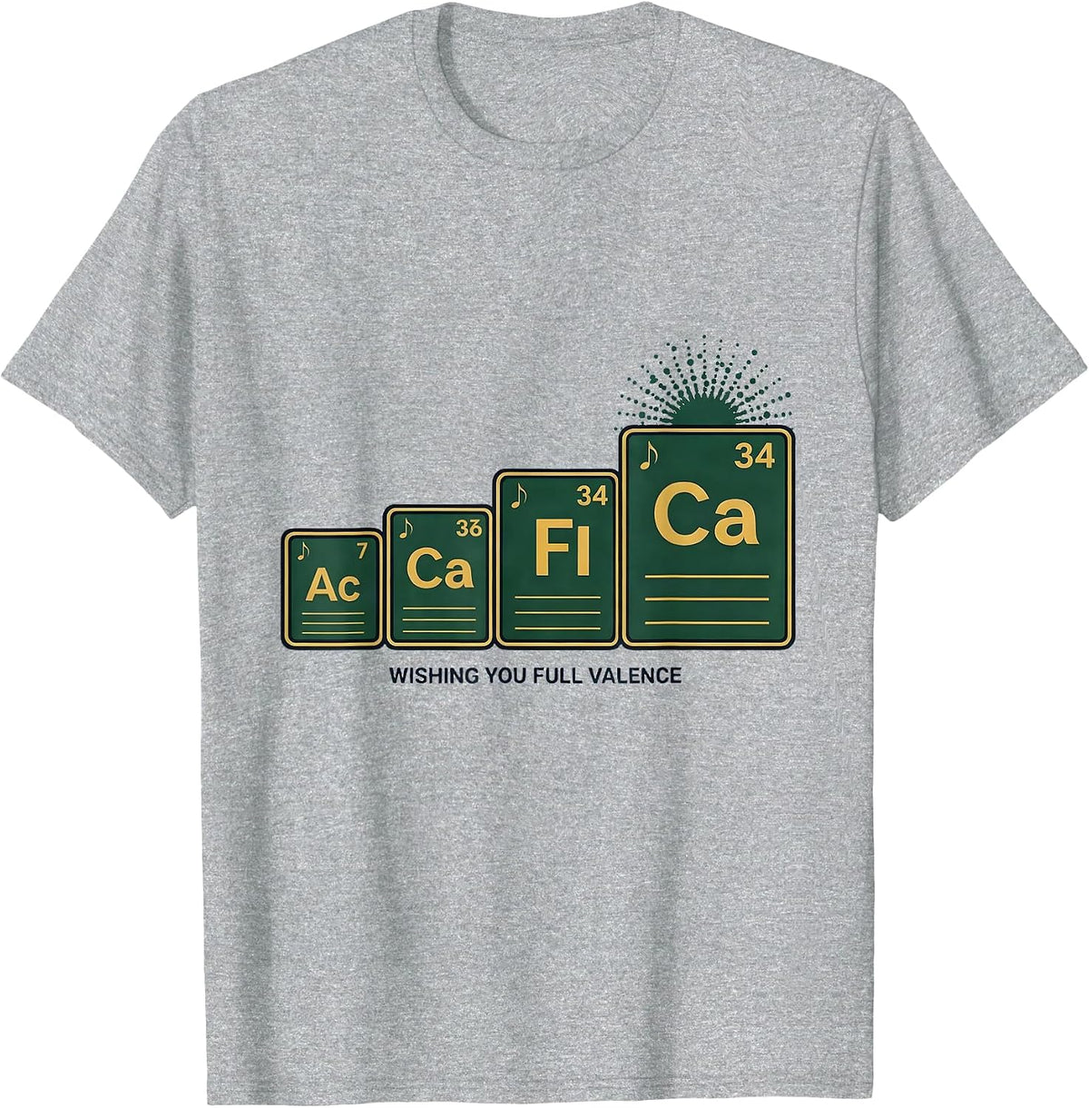 Men's Wishing You Full Valence Funny Science Chemistry Nerd Humor T-Shirt - Heather Grey