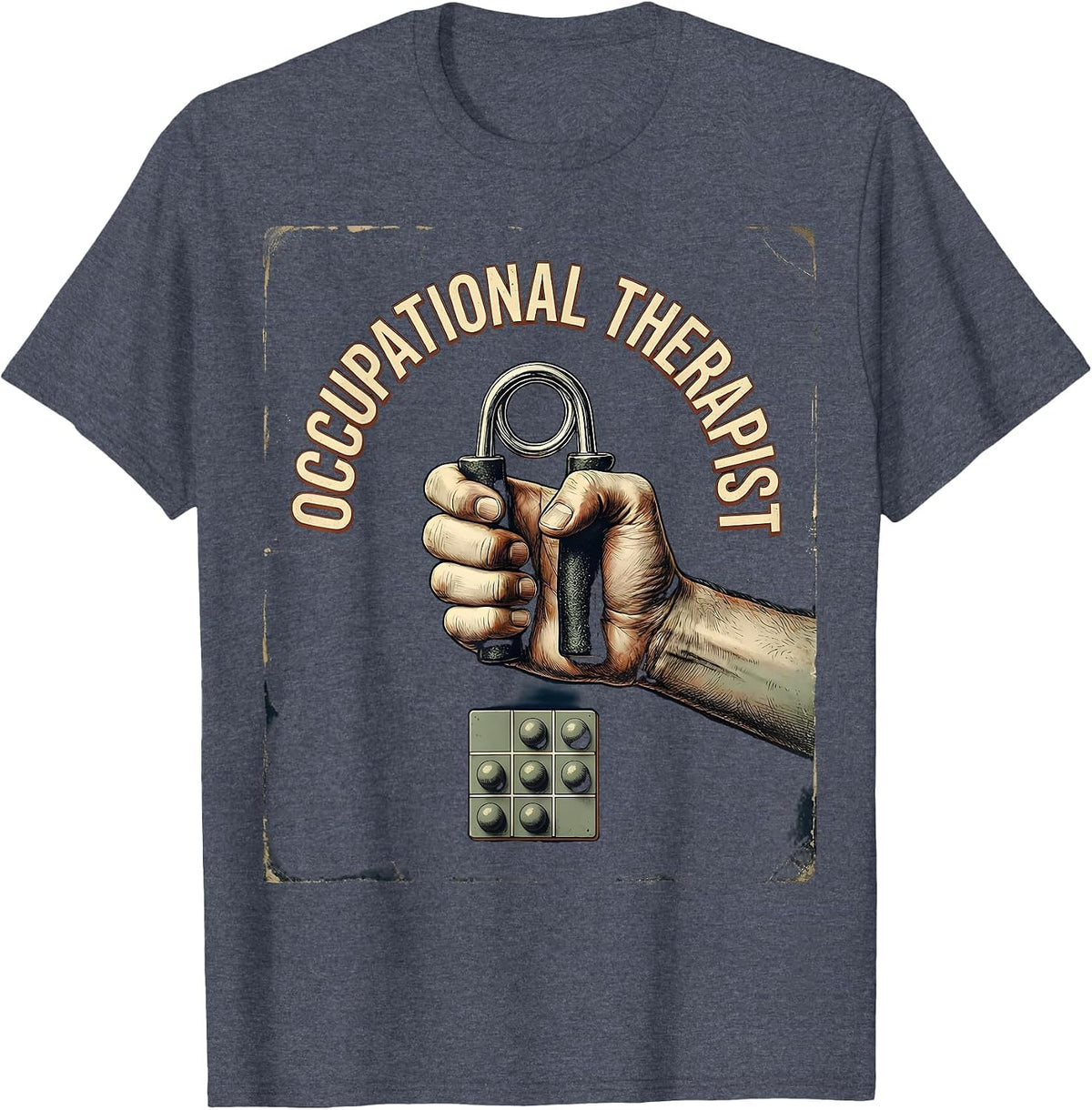 Occupational Therapist Vintage OT Month Retro Celebration T-Shirt - Heather Blue