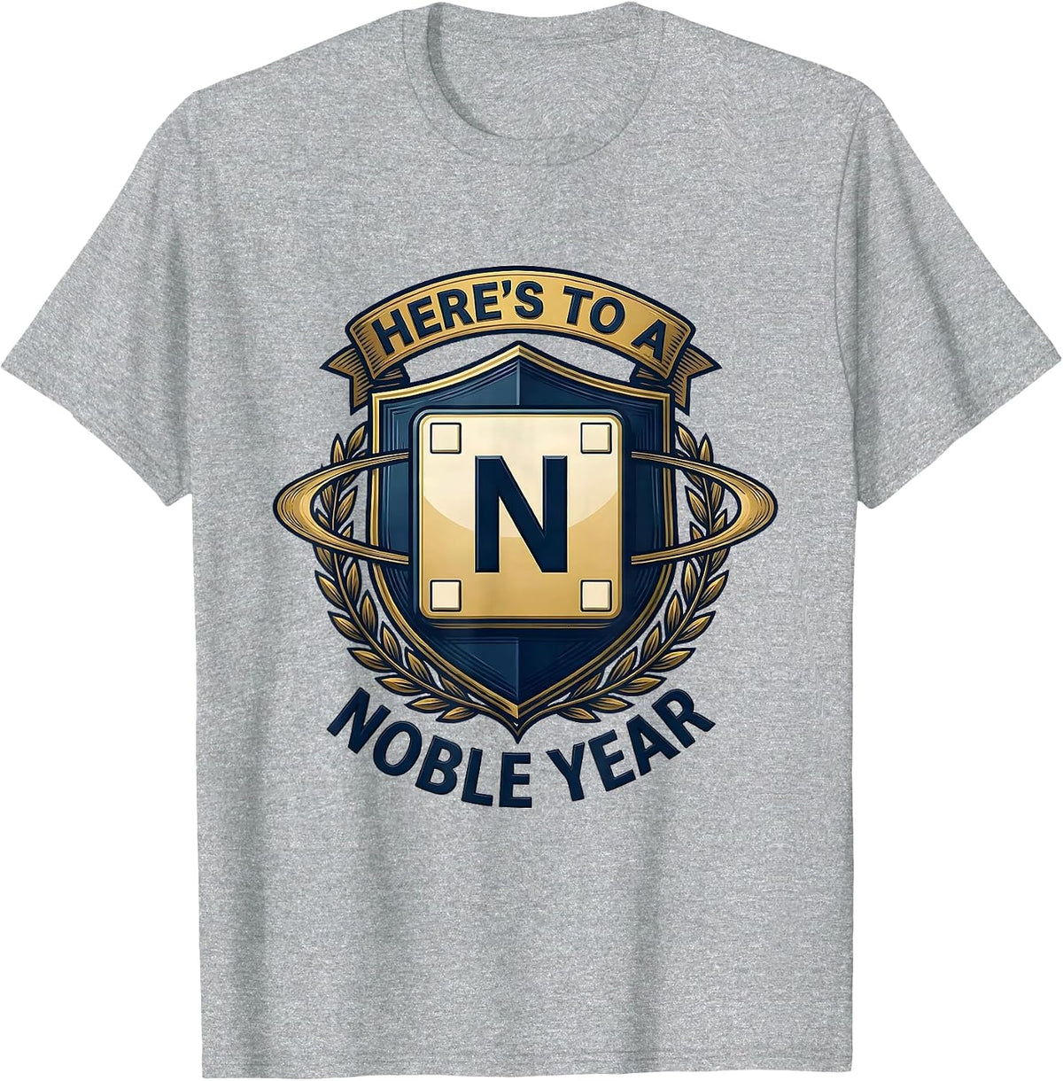 Men's Here's To A Noble Year Funny Chemistry Science Teacher Gift T-Shirt - Heather Grey