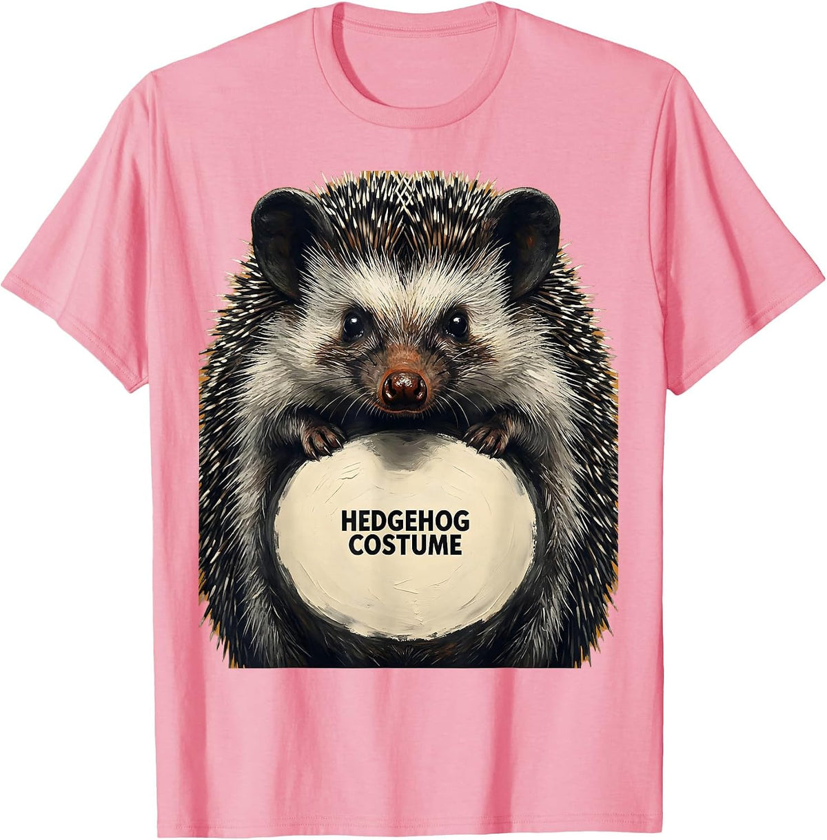 Men's Hedgehog Costume Funny Animal Halloween Party Costume T-Shirt - Pink