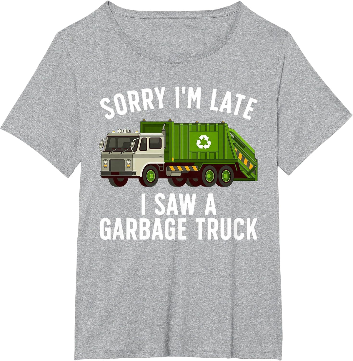 Cool Garbage Truck Art for Men Women Kids Garbage Truck T-Shirt - Heather Grey