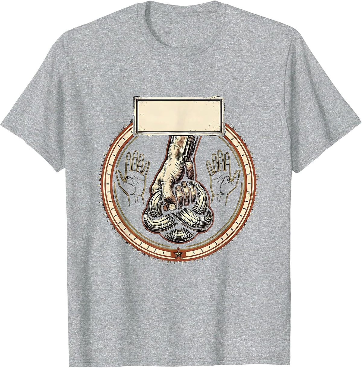 Men's Seal Knot Massage Therapist Occupational Humor Gift T-Shirt - Heather Grey