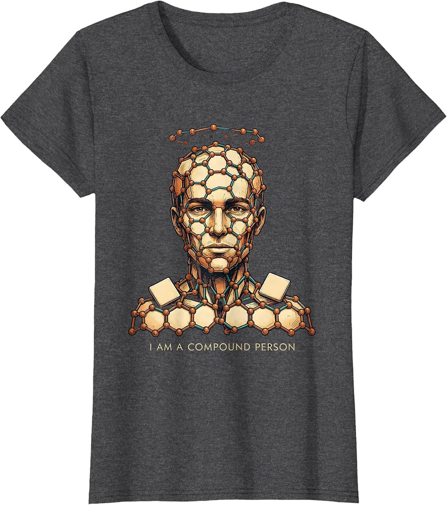 Women's I Am A Compound Person Funny Chemistry Science Student Gift T-Shirt - Dark Heather Grey