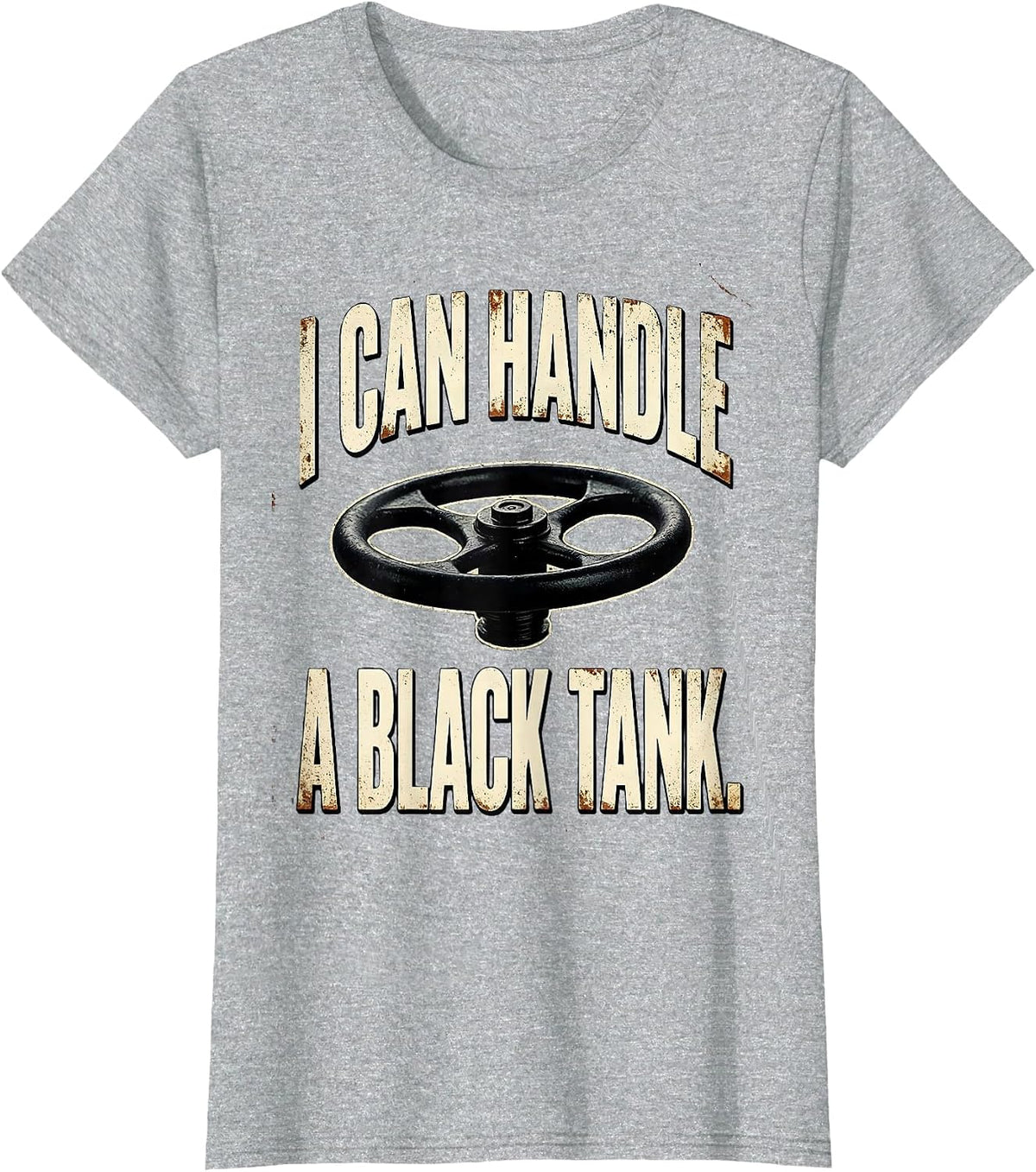 Women's I Can Handle A Black Tank Distressed Funny RV Owner Camping T-Shirt - Heather Grey