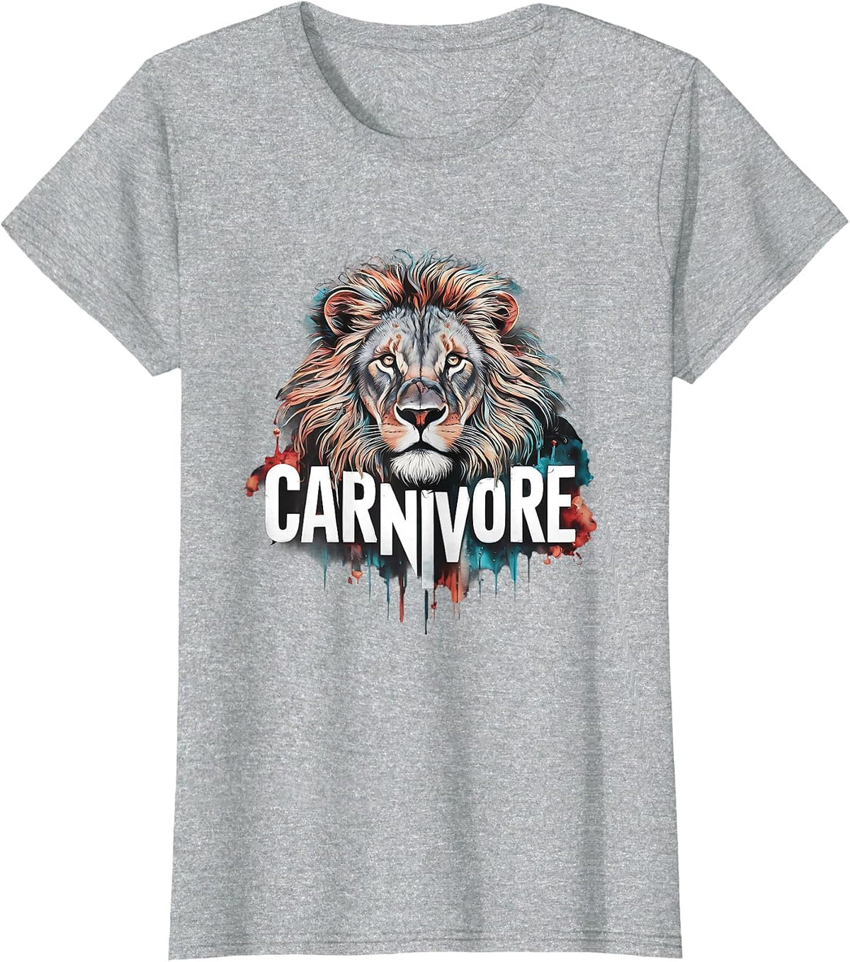 Carnivore: Zero Carb Lion Diet Lifestyle T-Shirt - Heather Grey