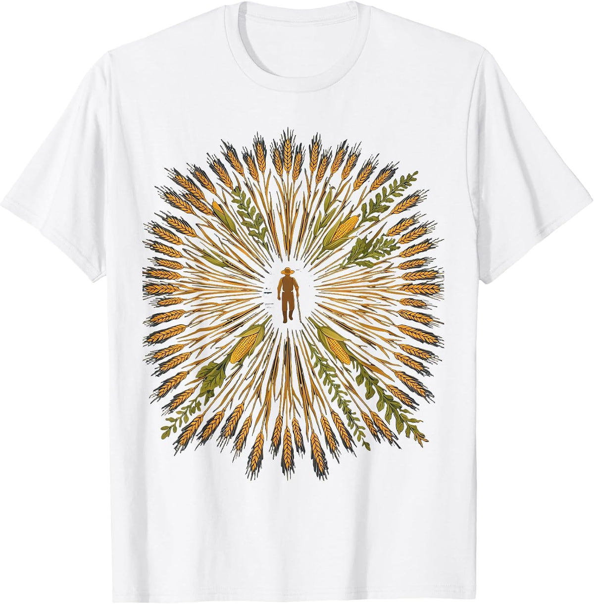 Men's Have The Day You Deserve Farmer Crops Illustration T-Shirt - White