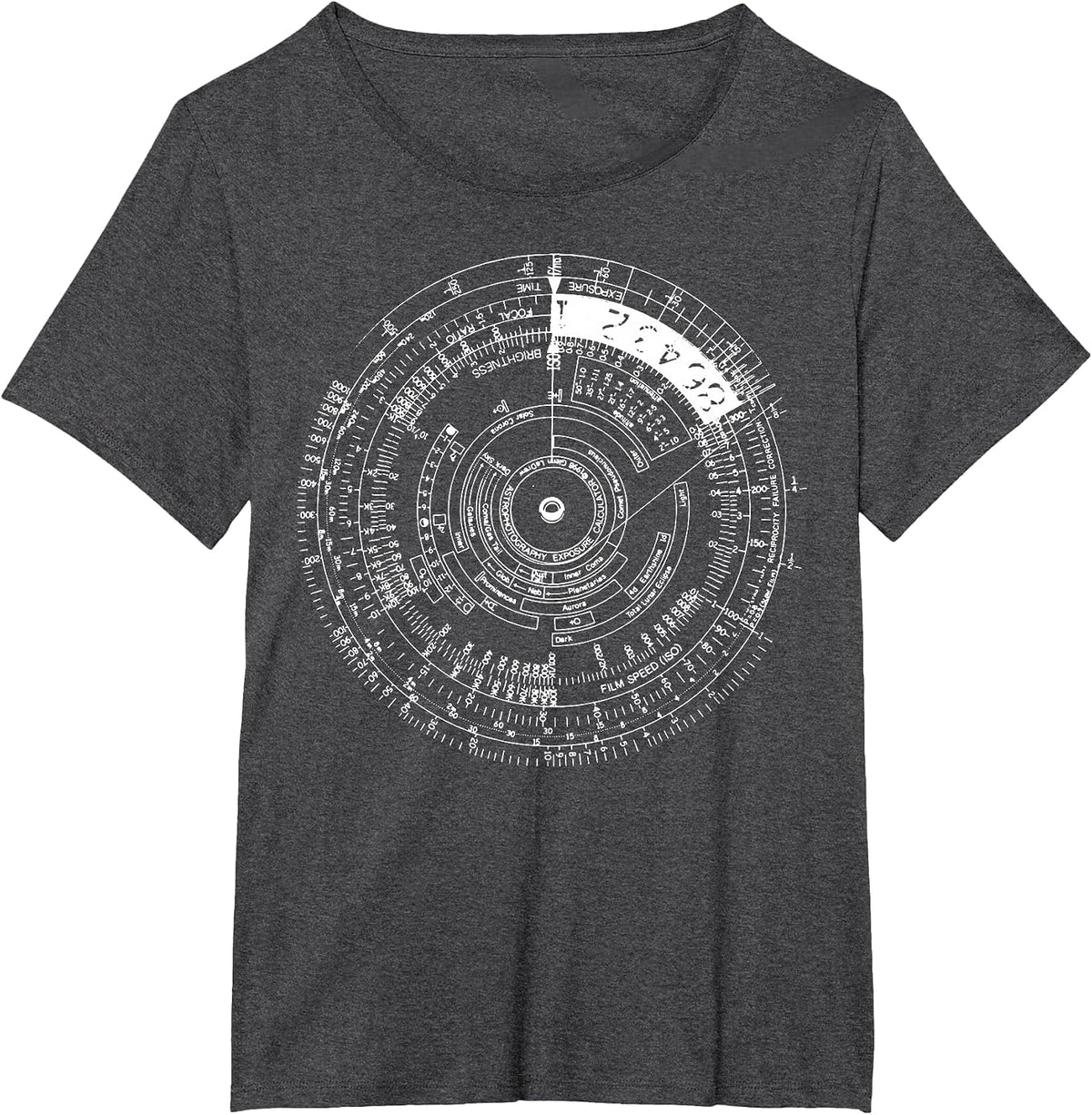 Vintage Chart - Astrophotography Exposure Stars Photo Space T-Shirt - Dark Heather Grey