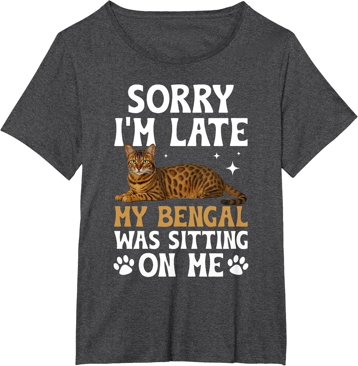 Bengal Cat Owner Funny Bengal Cat Lover T-Shirt - Dark Heather Grey