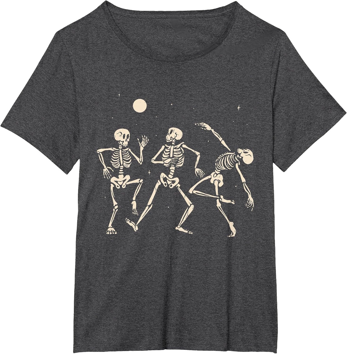 Spooky Dancing Skeletons Halloween Costume Music Adult Kids T-Shirt - Dark Heather Grey