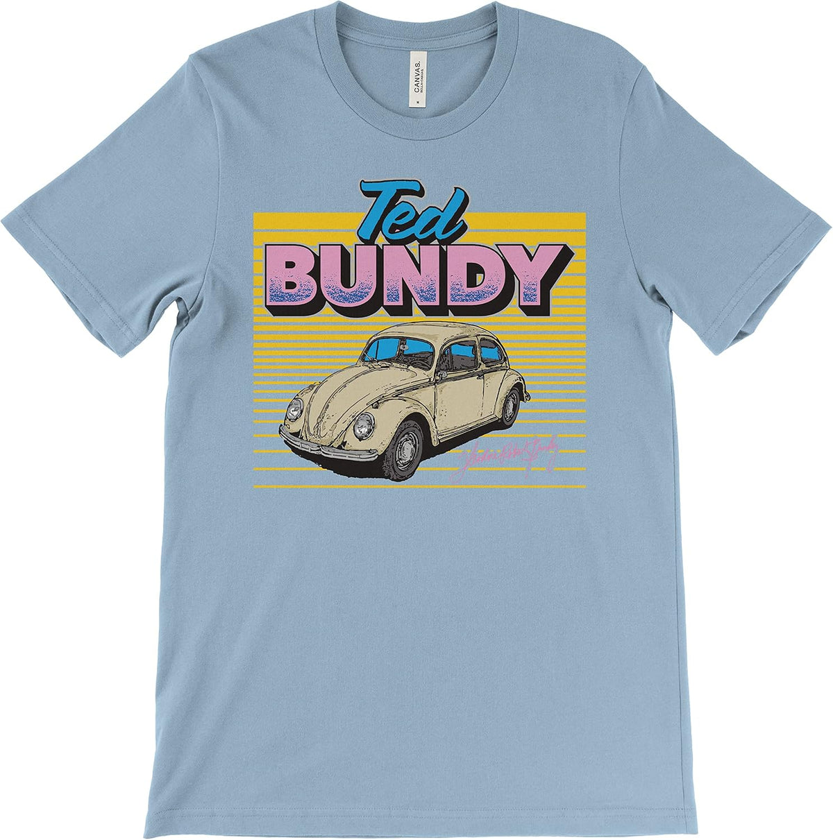 TED Bundy Beetle Retro Racing Serial Killer True Crime Fan Bug car T-Shirt - Light Blue