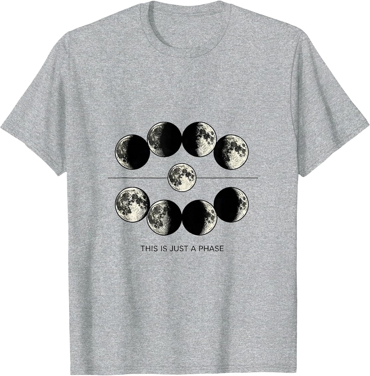 Men's This Is Just A Phase Celestial Moon Phase Astronomy Gift T-Shirt - Heather Grey