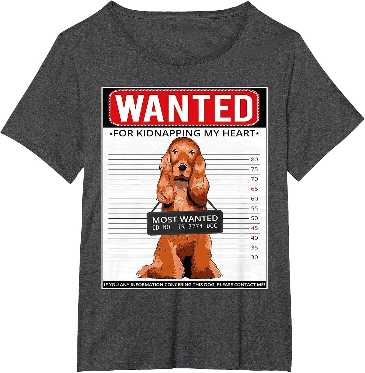 English Cocker Spaniel Dog T-Shirt - Dark Heather Grey