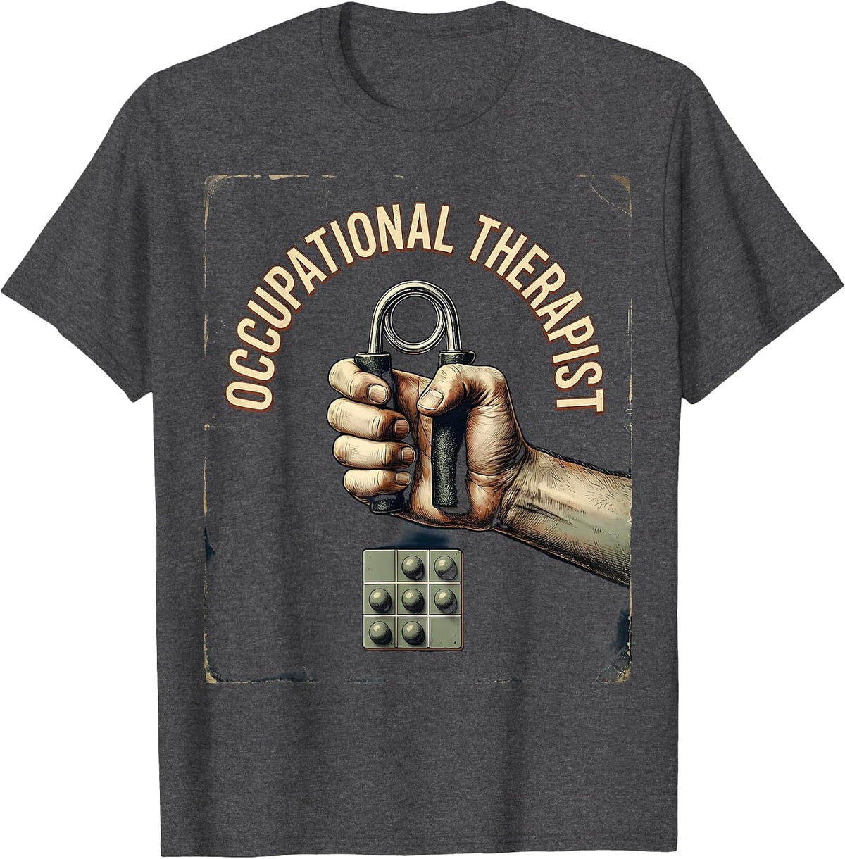 Occupational Therapist Vintage OT Month Retro Celebration T-Shirt - Dark Heather Grey