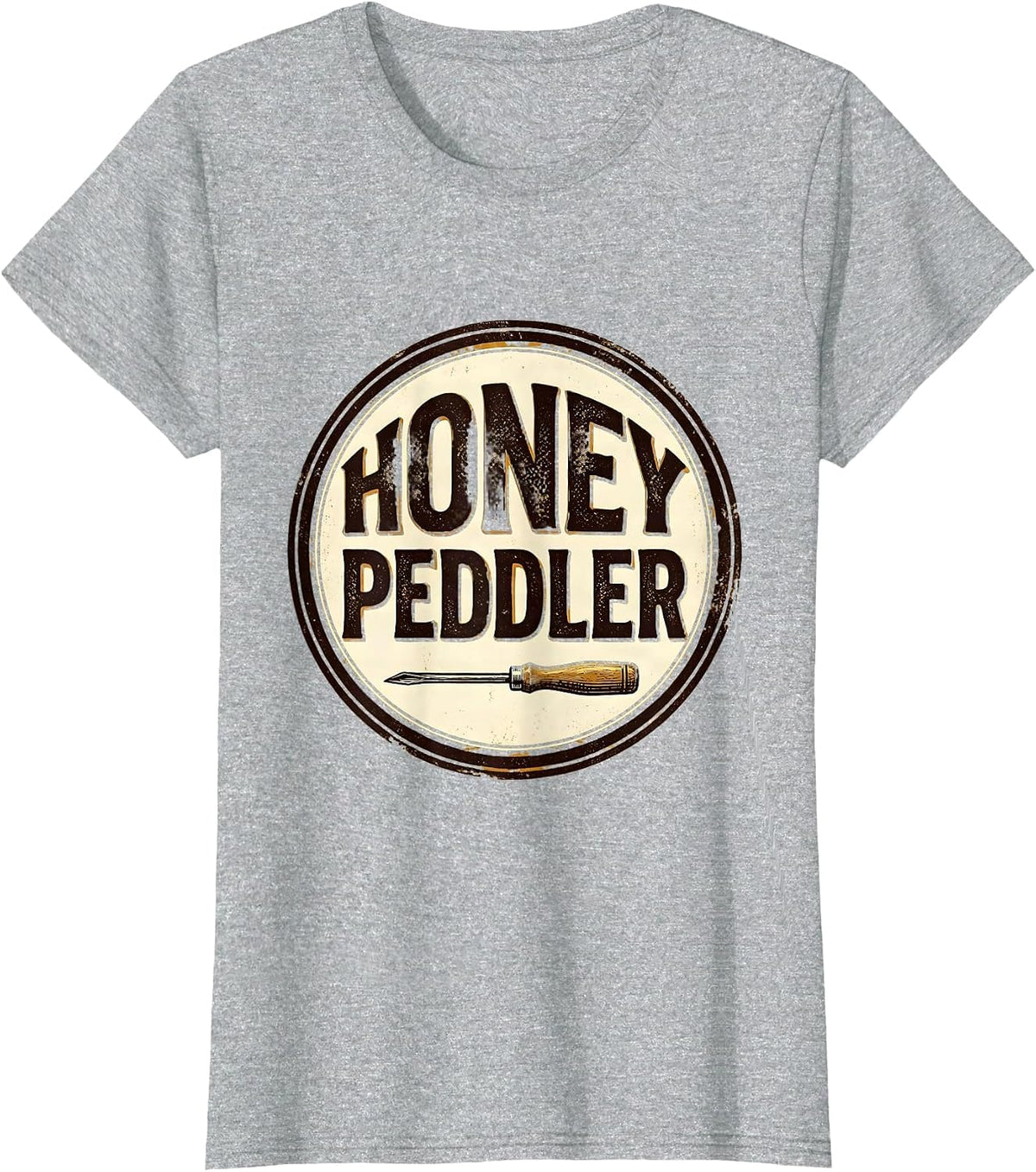 Honey Peddler Vintage Beekeeper Hobbyist Bee Pride T-Shirt - Heather Grey