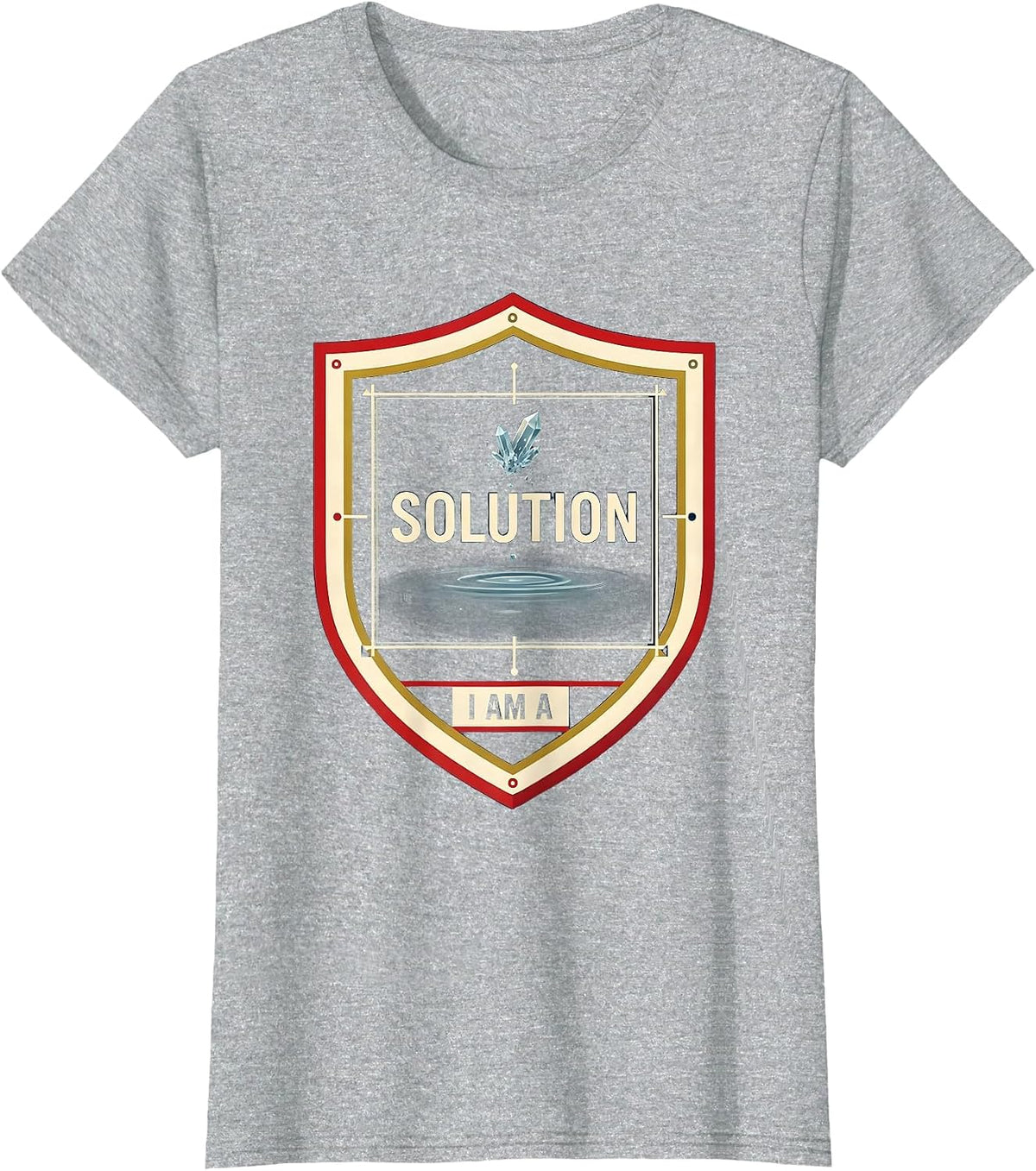 Women's I Am A Solution Funny Chemistry Science Humor T-Shirt - Heather Grey